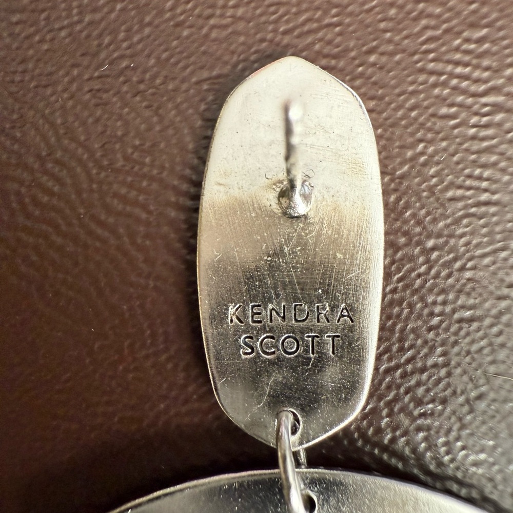 Kendra Scott Silver and Clear Chandelier Dangle Earrings - Picture 3 of 7